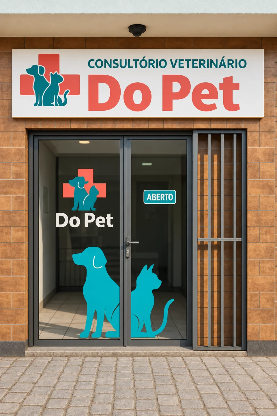 Fachada do Consultório Veterinário do Pet na Rua Guanabara, em Arraial d’Ajuda.